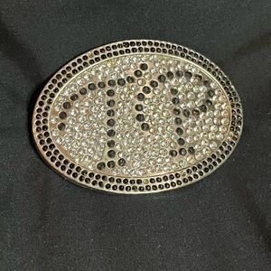 RARE - Twin Peaks Girl Bling Rhinestone “Trainer”‎ Belt Buckle